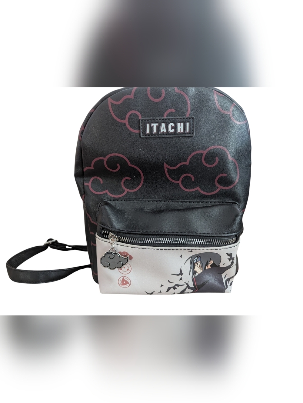 Bioworld Naruto Shippuden Itachi Uchiha Akatsuki Mini Backpack Red Cloud Bag